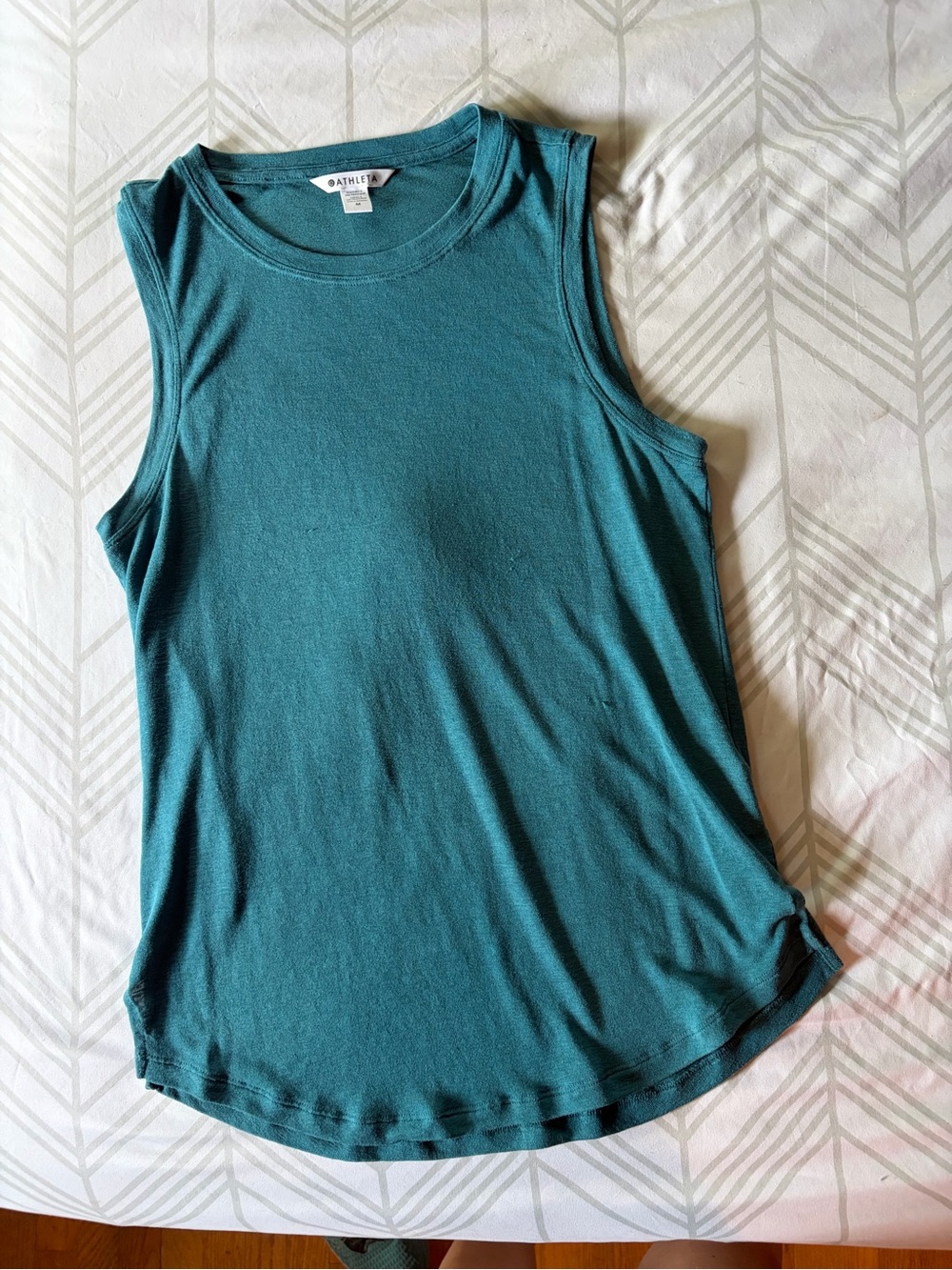 Athleta Teal-Blue Sleeveless Athletic Tank